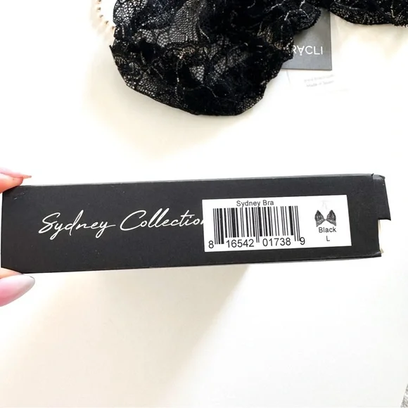 Bracli Pearl Sydney Bra in Black/Gold Lace with Pearls size L NWT NIB - Picture 7 of 11